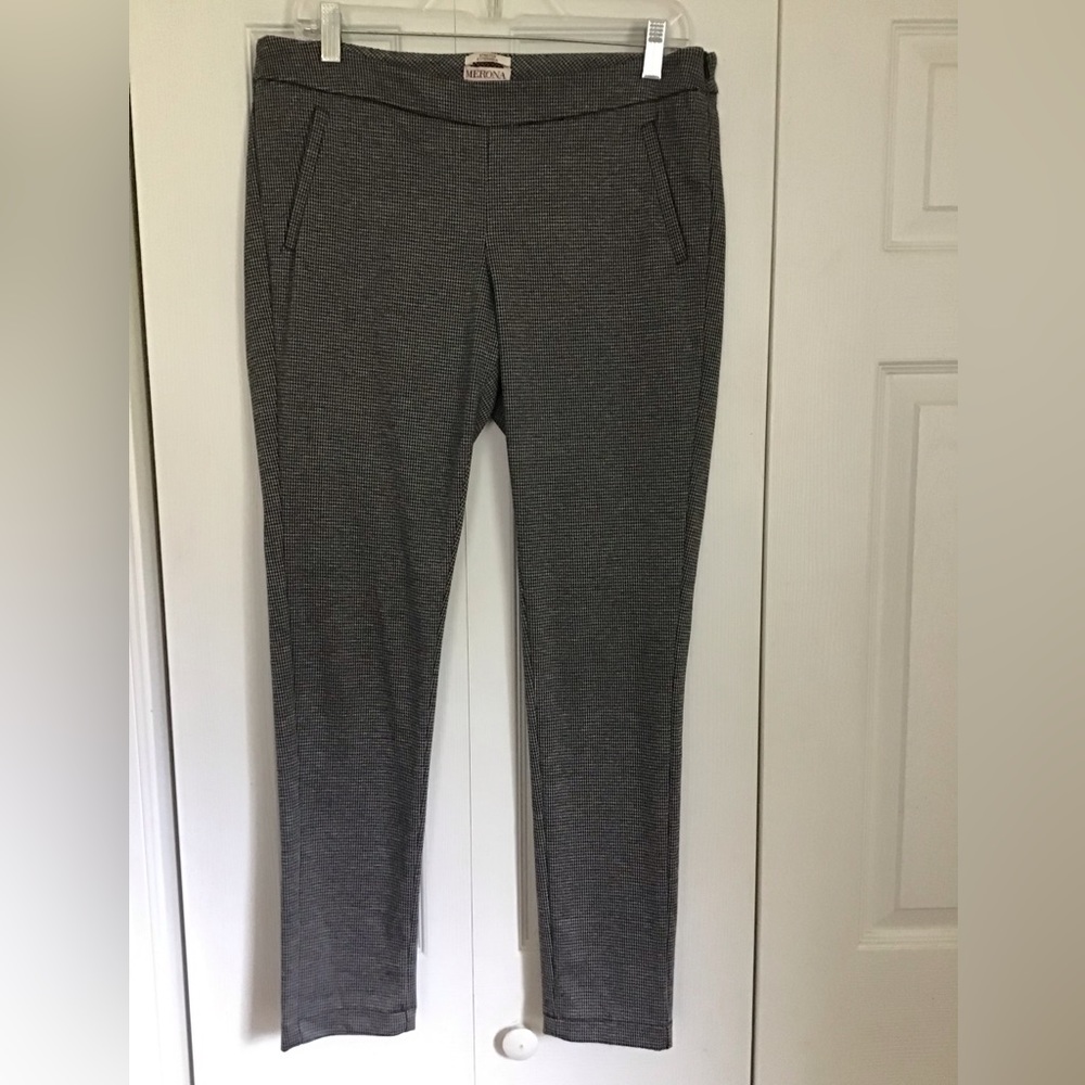 Merona Grey Stretch Extensible Ponte Slacks Dress Pants Sz 12